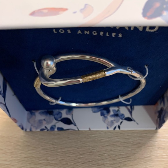 Lucky Brand Silver and Gold Wrapped Bangle - Picture 6 of 6